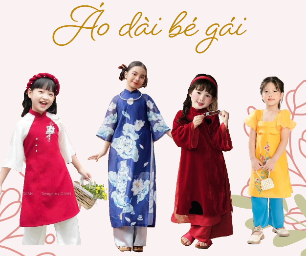 Áo dài bé gái - girls' áo dài