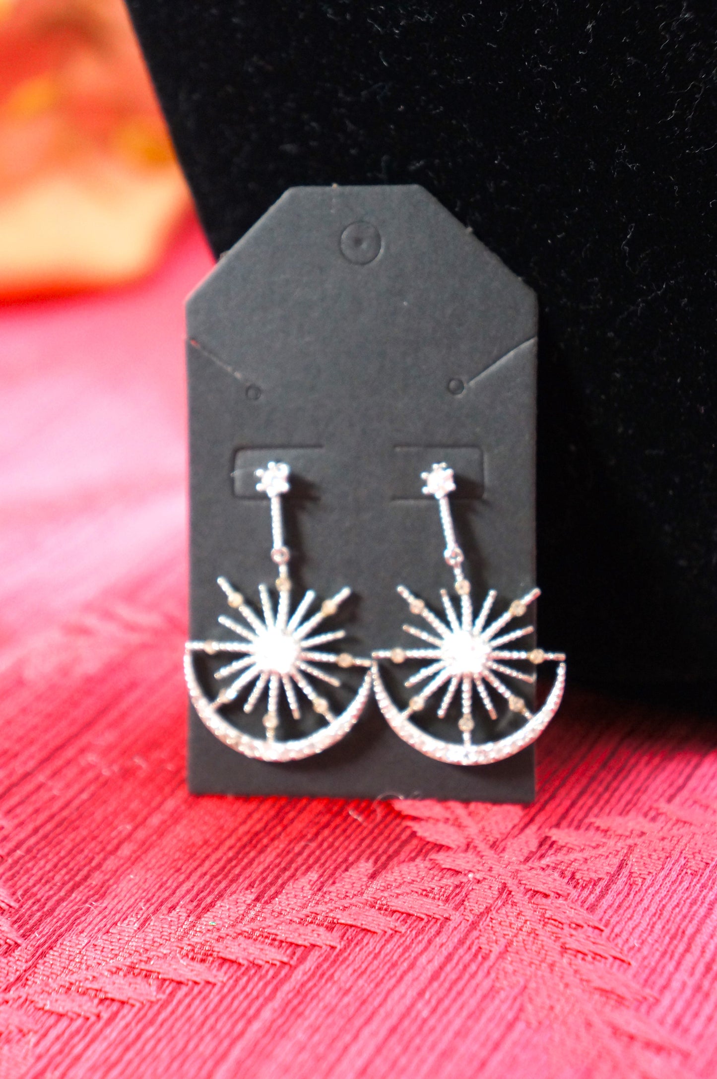 Sun Moon Star drop earings