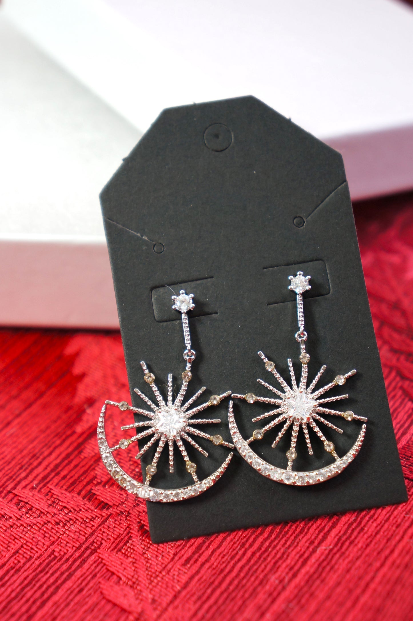 Sun Moon Star drop earings