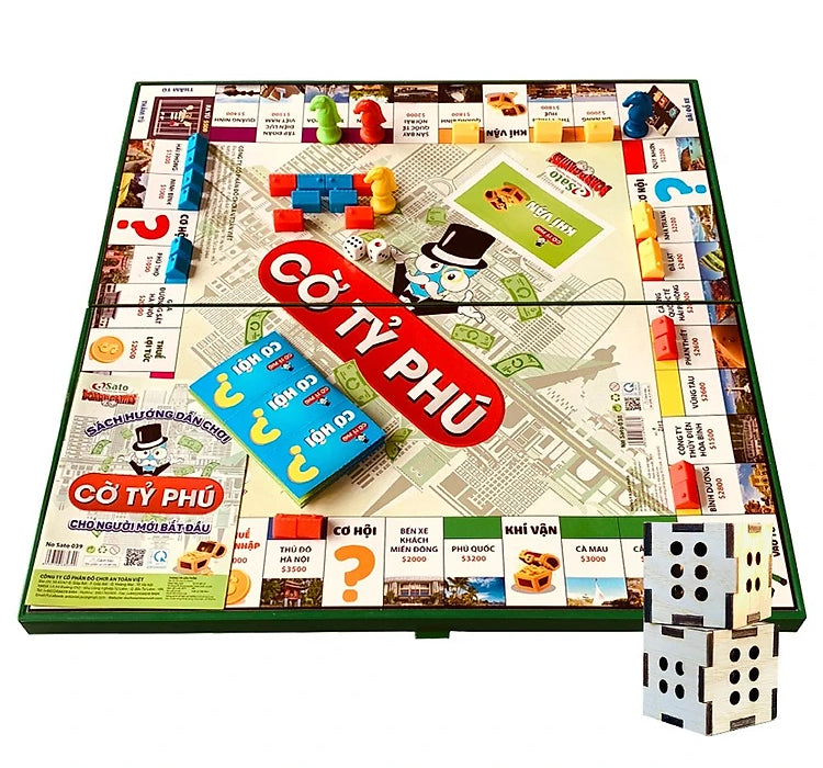 Bộ cờ tỷ phú, phiên bản địa danh Việt Nam- Monopoly board game in Vietnamese